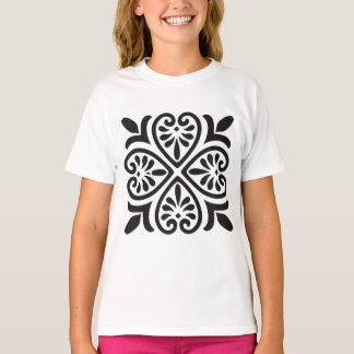 T-Shirt Ornate Damask Mandala T-Shirt - Elegant Sy