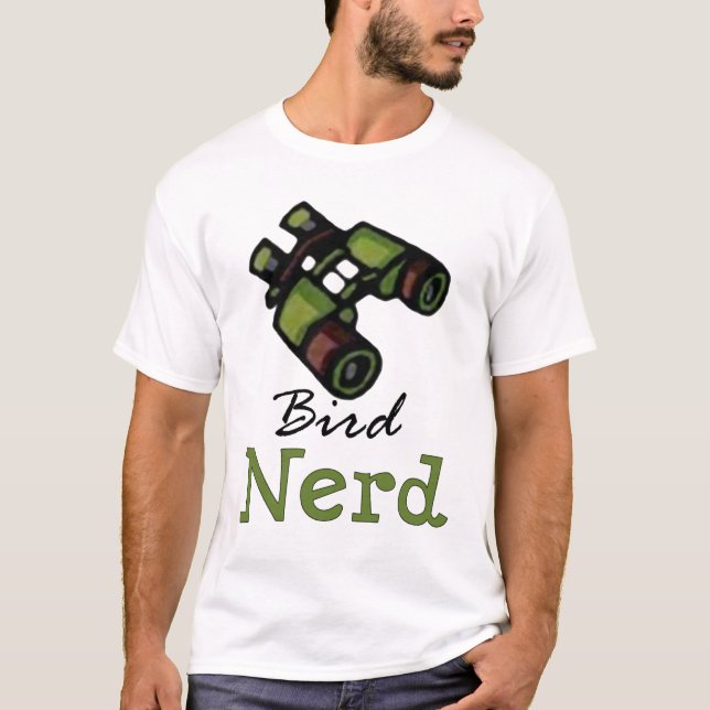 T-shirt Ornitologia do nerd do pássaro (Frente)