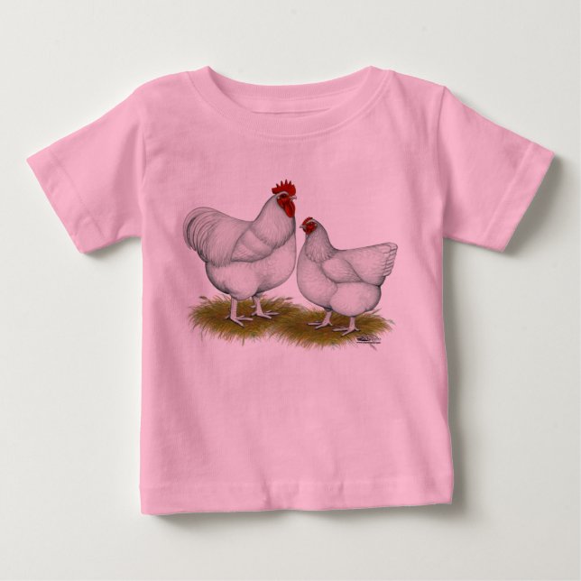T-shirt Orpington: Par Branco (Frente)