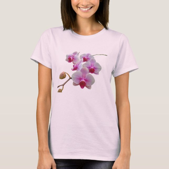 T-shirt Orquídeas-traça rosa - Phalaenopsis (Frente)