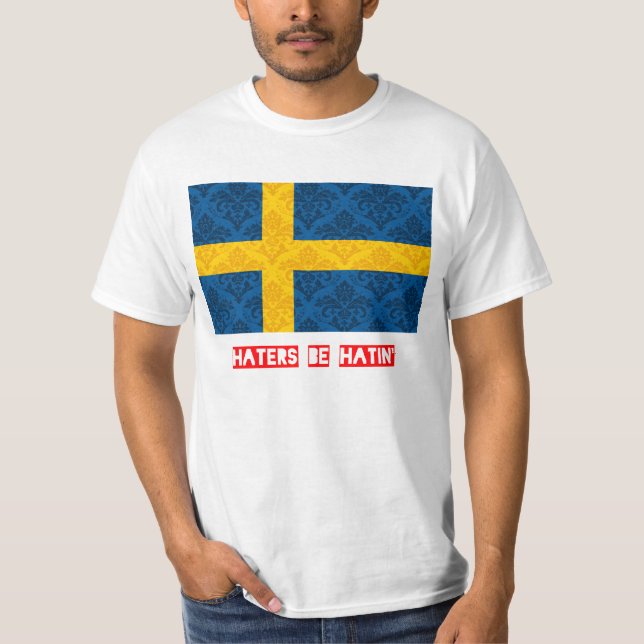 T-shirt Os aborrecedores sejam suecia do hatin (Frente)
