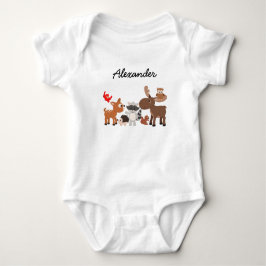 T-shirt Os animais da floresta personalizaram a camisola