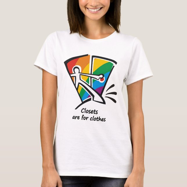 T-shirt Os armários são para a roupa (Frente)
