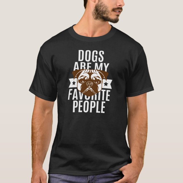 T-shirt Os cães são minhas pessoas favoritas (Frente)