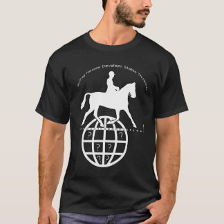 T-shirt Os cavalos de equitação desenvolvem o pensamento