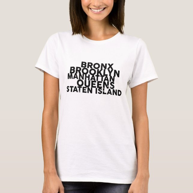 T-shirt Os Cinco Boroughs (Frente)