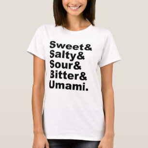 T-shirt Os Cinco Gostos   Amargo e Umami com sal doce