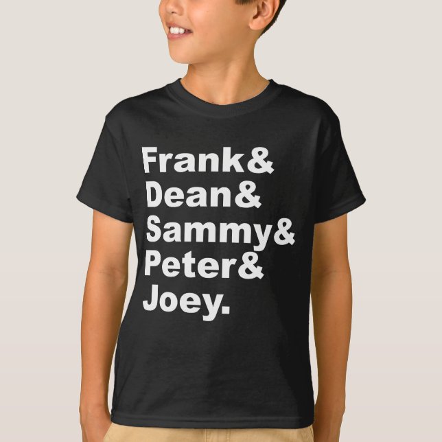 T-shirt Os Cinco Ratos | Frank Dean Sammy Joey & Peter (Frente)
