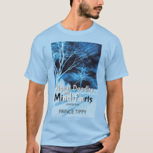 T-shirt os doodles digitais e mente-farts hippie-t