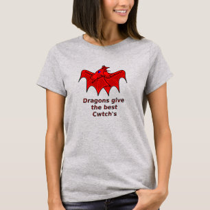 T-shirt Os dragões de Galês dão o melhor Cwtch