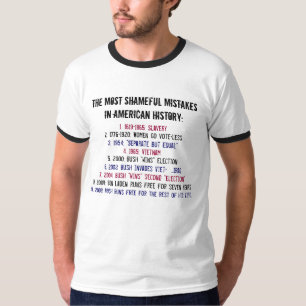 T-shirt Os erros os mais vergonhosos na história