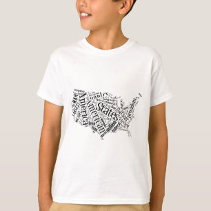 T-shirt Os Estados Unidos da América em Tagxedo