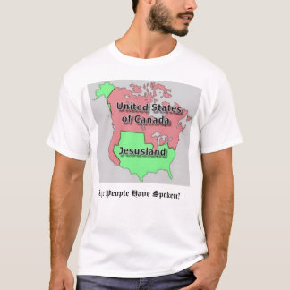 T-shirt Os Estados Unidos de Canadá e de Jesusland