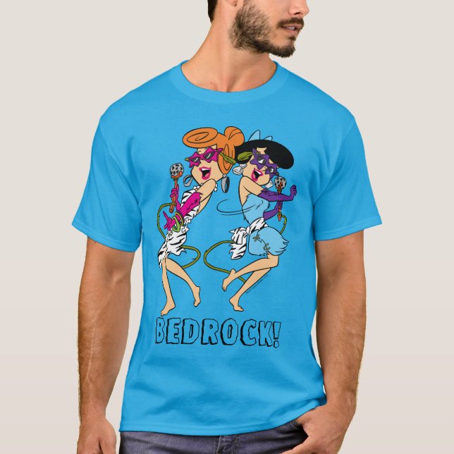 T-shirt Os Flintstones | Estrelas Wilma & Betty Rock (Frente)