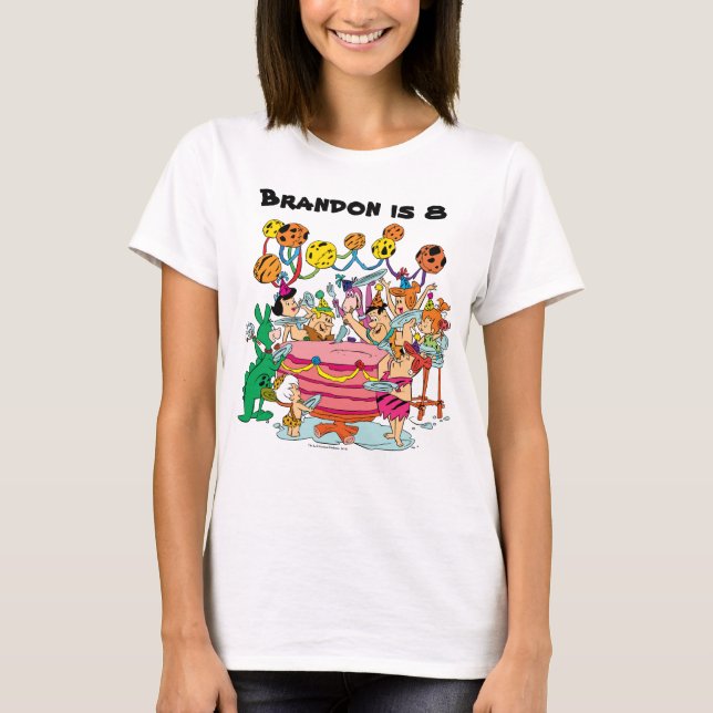 T-shirt Os Flintstones | FESTA DE ANIVERSÁRIO (Frente)