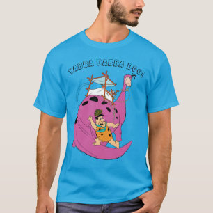 T-shirt Os Flintstones Fred Deslizando A Cauda