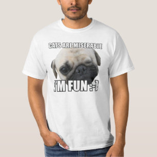 T-SHIRT OS GATOS SÃO MISERÁVEIS, ESTOU DIVERTIDO:-) MEME