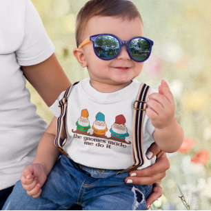 T-shirt Os gnomos fizeram-me fazê-lo