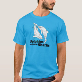 T-shirt Os golfinhos são tubarões alegres