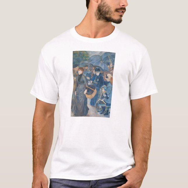 T-shirt Os Guarda-chuvas de Pierre-Auguste Renoir (1881-86 (Frente)