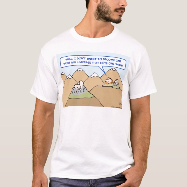 T-shirt os gurus um com universo querem (Frente)