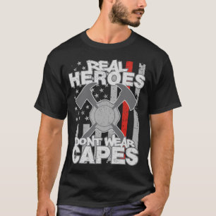 T-shirt Os heróis reais dos sapadores-bombeiros não vest