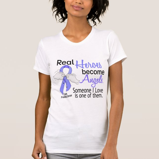 T-shirt Os heróis reais transformam-se cancro da próstata (Frente)