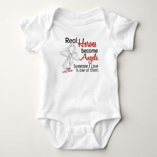 T-shirt Os heróis transformam-se câncer pulmonar dos anj