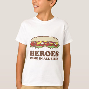 T-shirt Os heróis vêm em todos os tamanhos