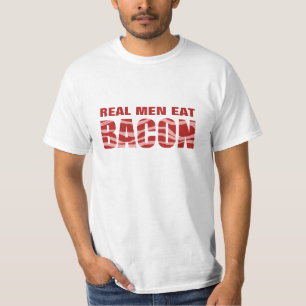 T-SHIRT OS HOMENS REAIS COMEM O BACON