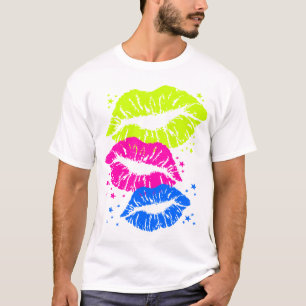 T-shirt Os lábios do vintage do tigre 80s de Corey & Star