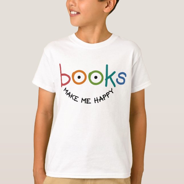 T-shirt Os livros fazem-me feliz (Frente)