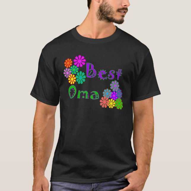 T-shirt Os melhores presentes do dia das mães de Oma (Frente)