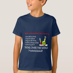 T-shirt Os miúdos tomam sobre a mundo o design escuro da