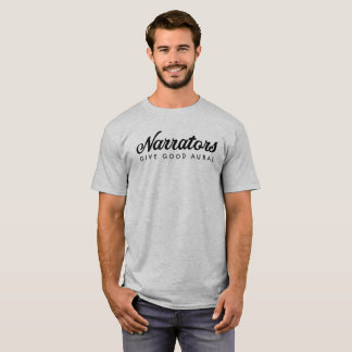 T-shirt Os narradores dão a bons homens auriculares a Web