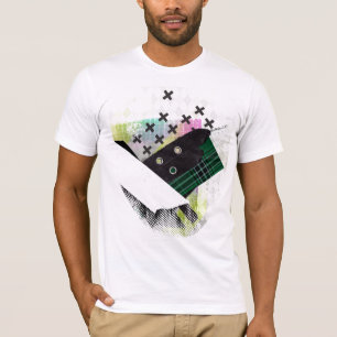 T-shirt Os padrões do Tartan são fabulosos