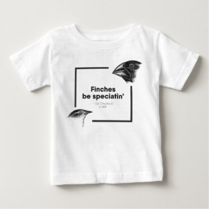 T-shirt Os passarinhos sejam Speciatin - Charles Darwin -