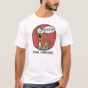 T-shirt Os polegares da língua da galinha levantam a