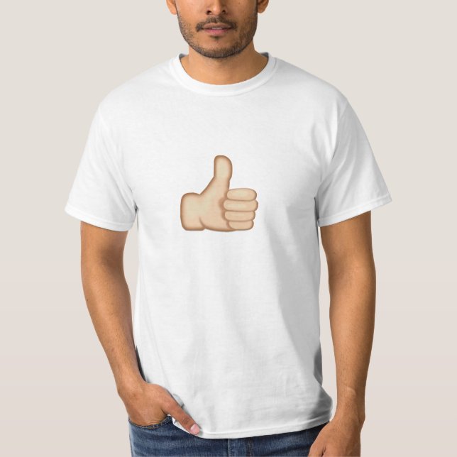T-shirt Os polegares levantam o sinal Emoji (Frente)