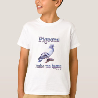 T-shirt Os pombos fazem-me feliz