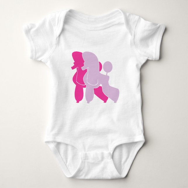 T-shirt Os poodles rosa (Frente)