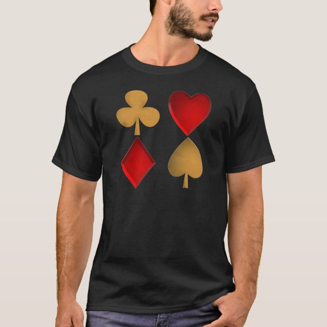 T-shirt Os quatro naipes (Frente)