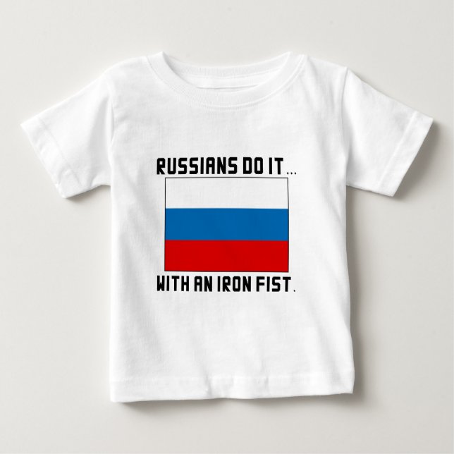 T-shirt Os Russos Fazem... Com um Punho de Ferro (Frente)