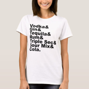 T-shirt Os Sete Ingredientes Em Uma Ilha Longa De Chá For