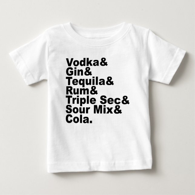 T-shirt Os Sete Ingredientes Em Uma Longa Ilha Do Chá Frit (Frente)