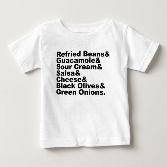 T-shirt Os Sete Ingredientes Em Uma Torta de Dip de Sete C (Frente)