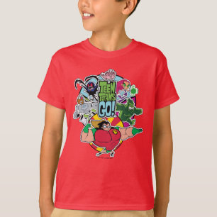 T-shirt Os titã adolescentes vão! gráfico do grupo da