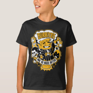 T-shirt Os titã adolescentes vão! O menino "Burritos do