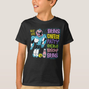 T-shirt Os titã adolescentes vão! rap do hamburguer do