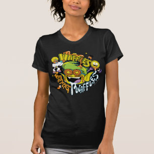 T-shirt Os titã adolescentes vão! Waffles do menino do